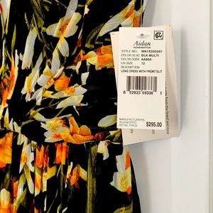 This gown is lined, V in front and back maxi dress